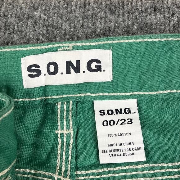 NWT Women's S.O.N.G. Vibrant Green Straight Leg Pants with Classic Fit - Picture 3 of 11